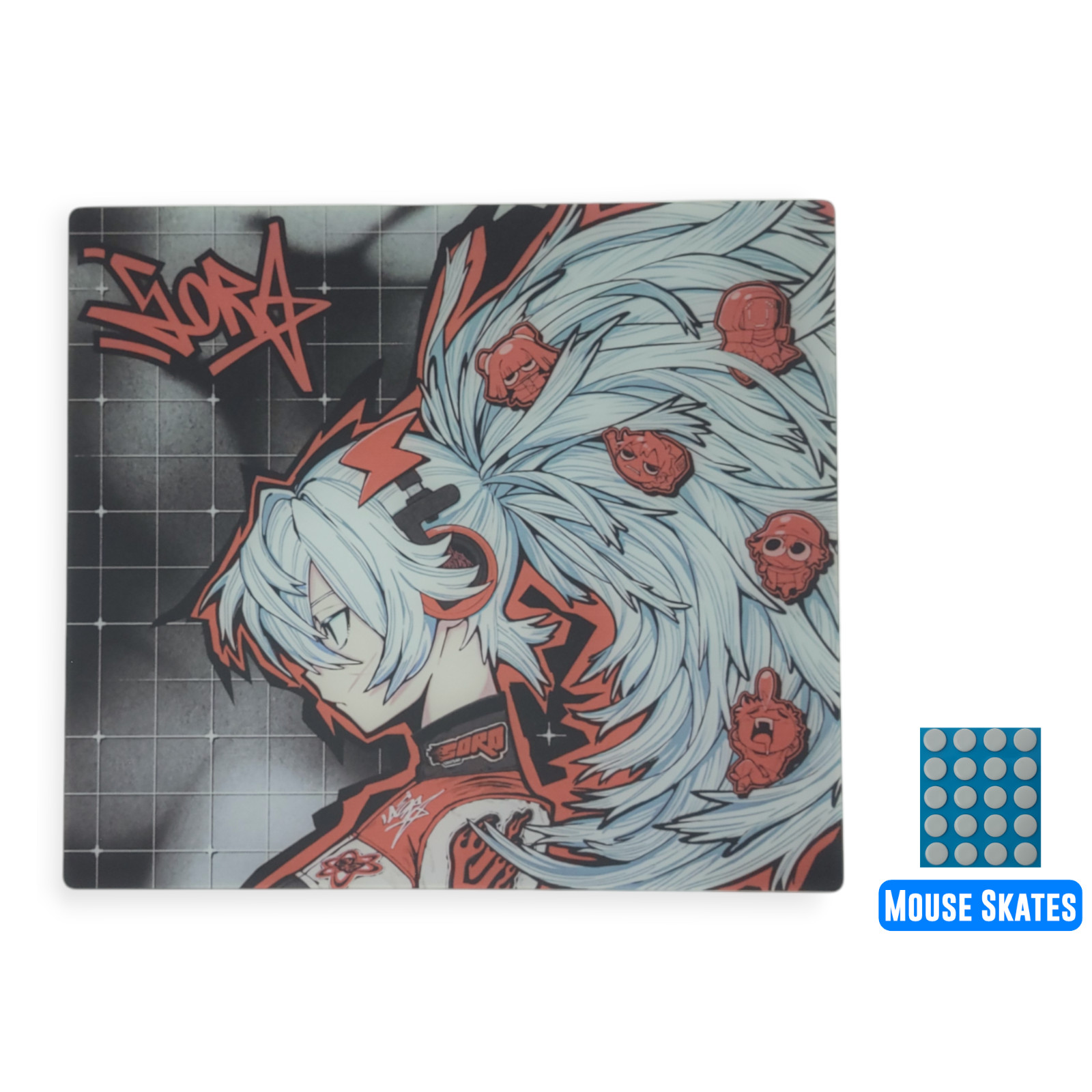 New Drift Sora Glass Mouse Pad Gaming Speed Precision with anti slip back