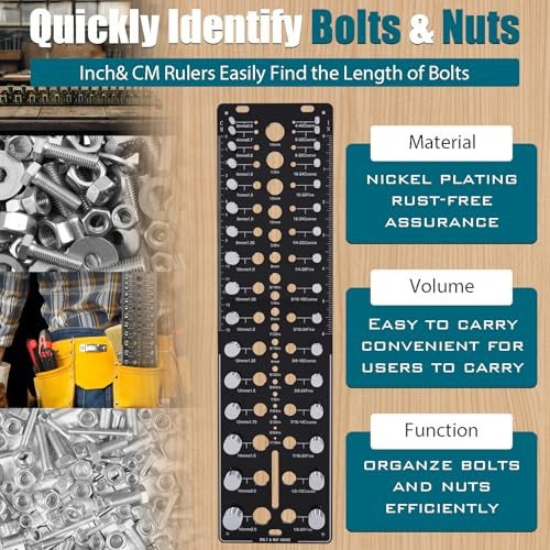 Thread Checker, 32 Nut and Bolt Thread Checker, Bolt Size and Thread Gauge