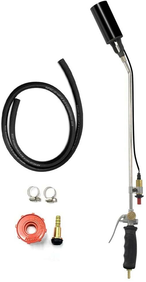 TOAUTO Propane Torch Weed Burner Torch Double Switch with Push Button Igniter