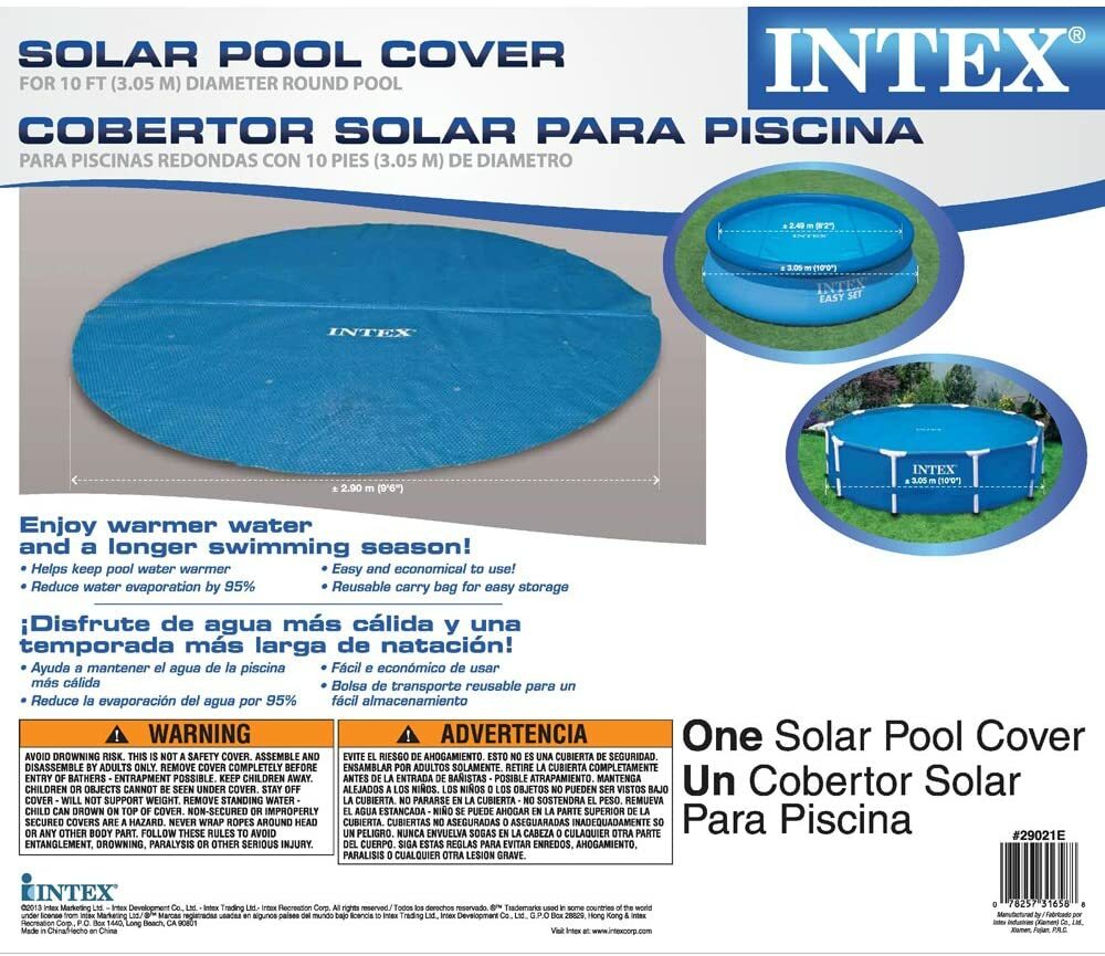 Intex Solar Covers for Round Easy Set and Rectangle Metal Frame Swimming Pools