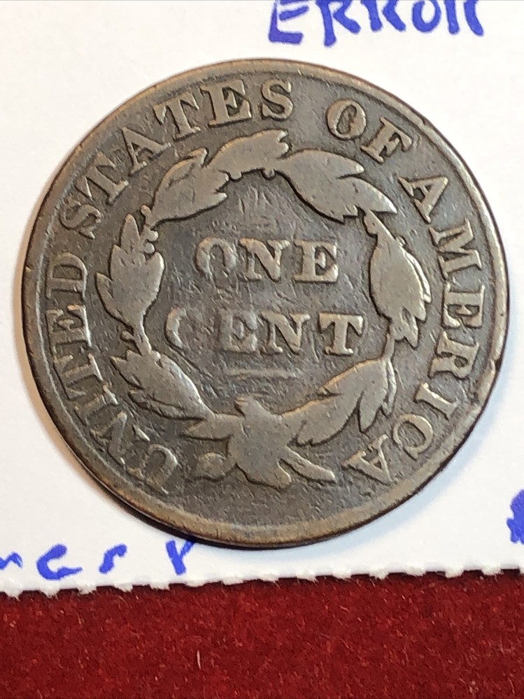 1831 coronet head large cent Error Major Planchet Lamination Choice For Grade