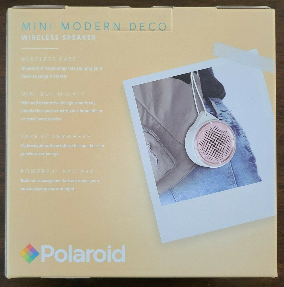 NEW Polaroid MINI MODERN DECO Lightweight Bluetooth Wireless Speaker