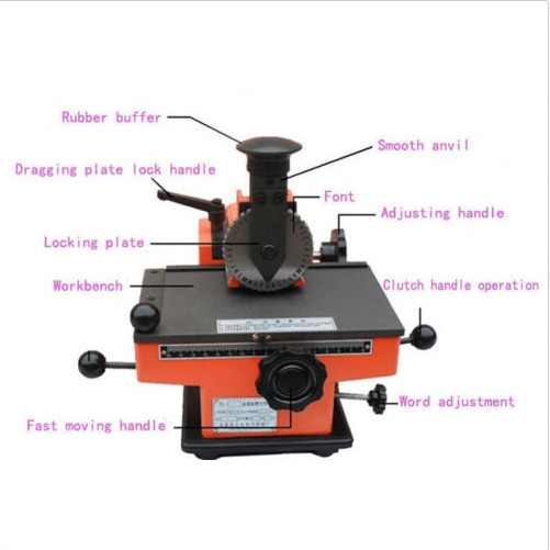 marking machine label 4mm Semi-automatic sheet embosser metal stamping printer#