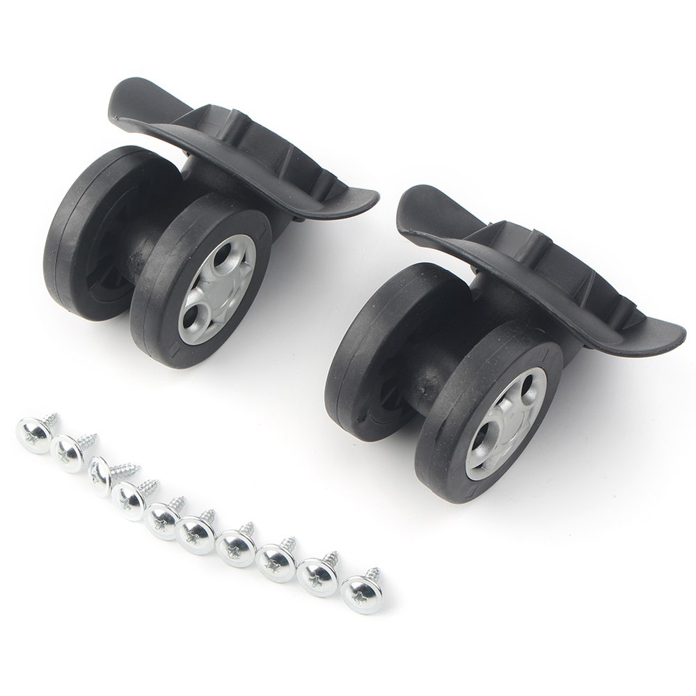 2pcs Replacement Luggage Spinner Wheel Environmentally PVC plastic Black