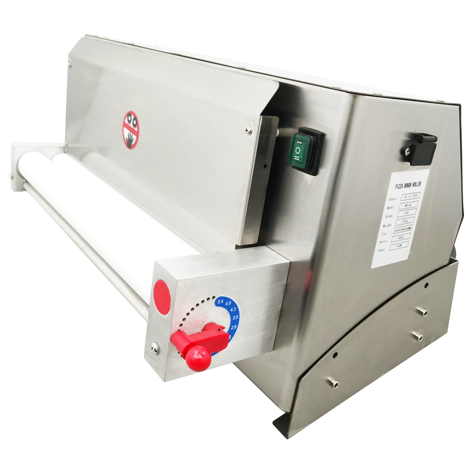 3.9"-15.7"Electric Pizza Dough Roller Sheeter Pastry Dough Press Rolling Machine