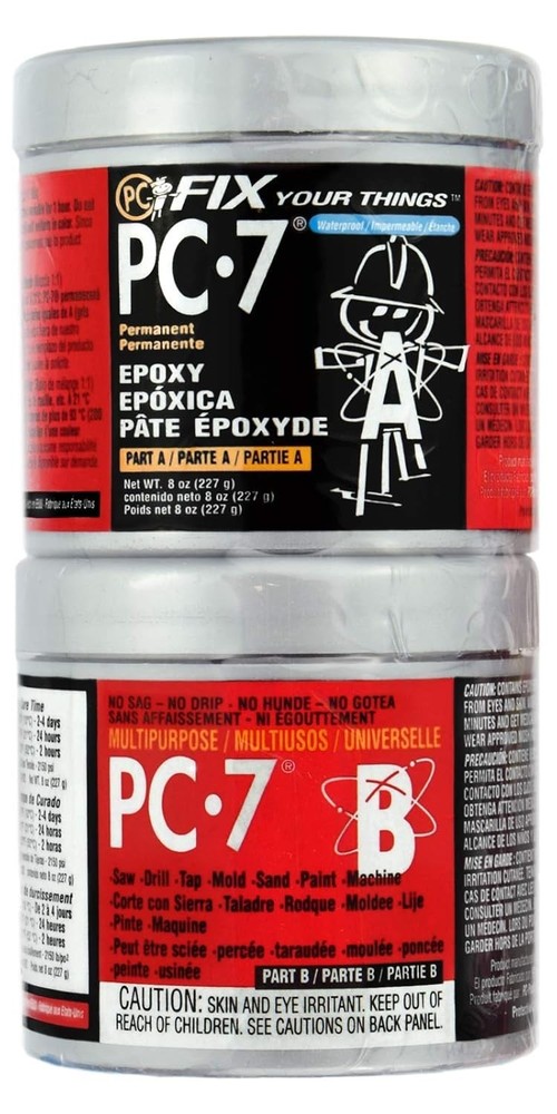 Charcoal Gray PC-7 Two-Part Epoxy Paste, 1/2 lb - Maximum Bonding Strength
