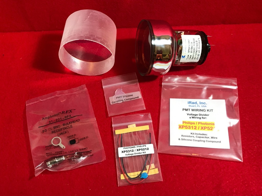 3" Scintillation Detector BASIC KIT Includes PMT Scintillator Electronics & BNC