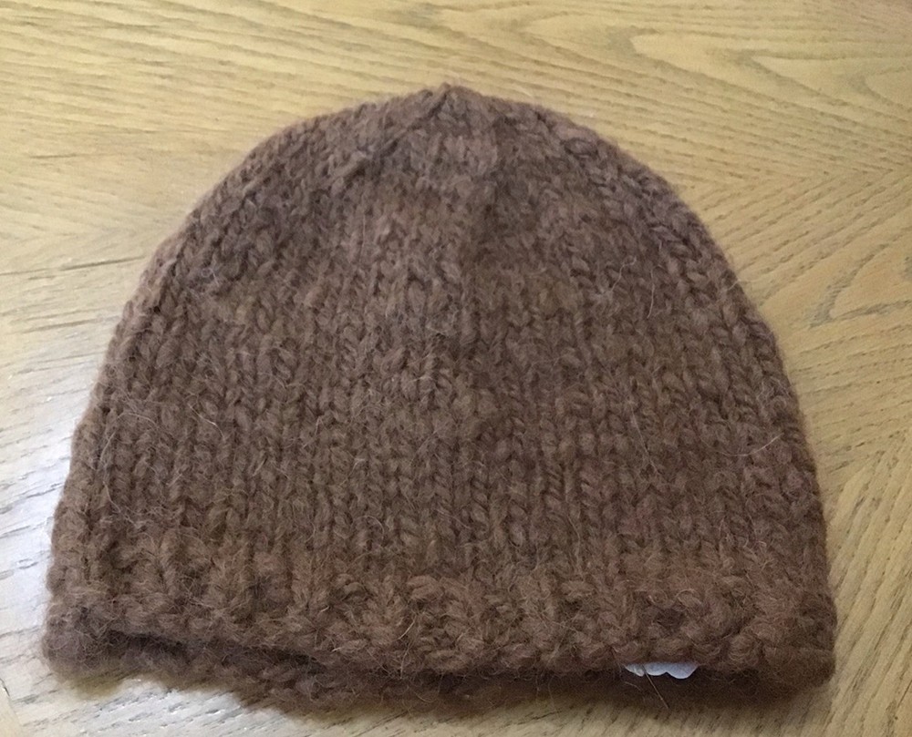 Brown Alpaca Crocheted Handmade Skull Cap