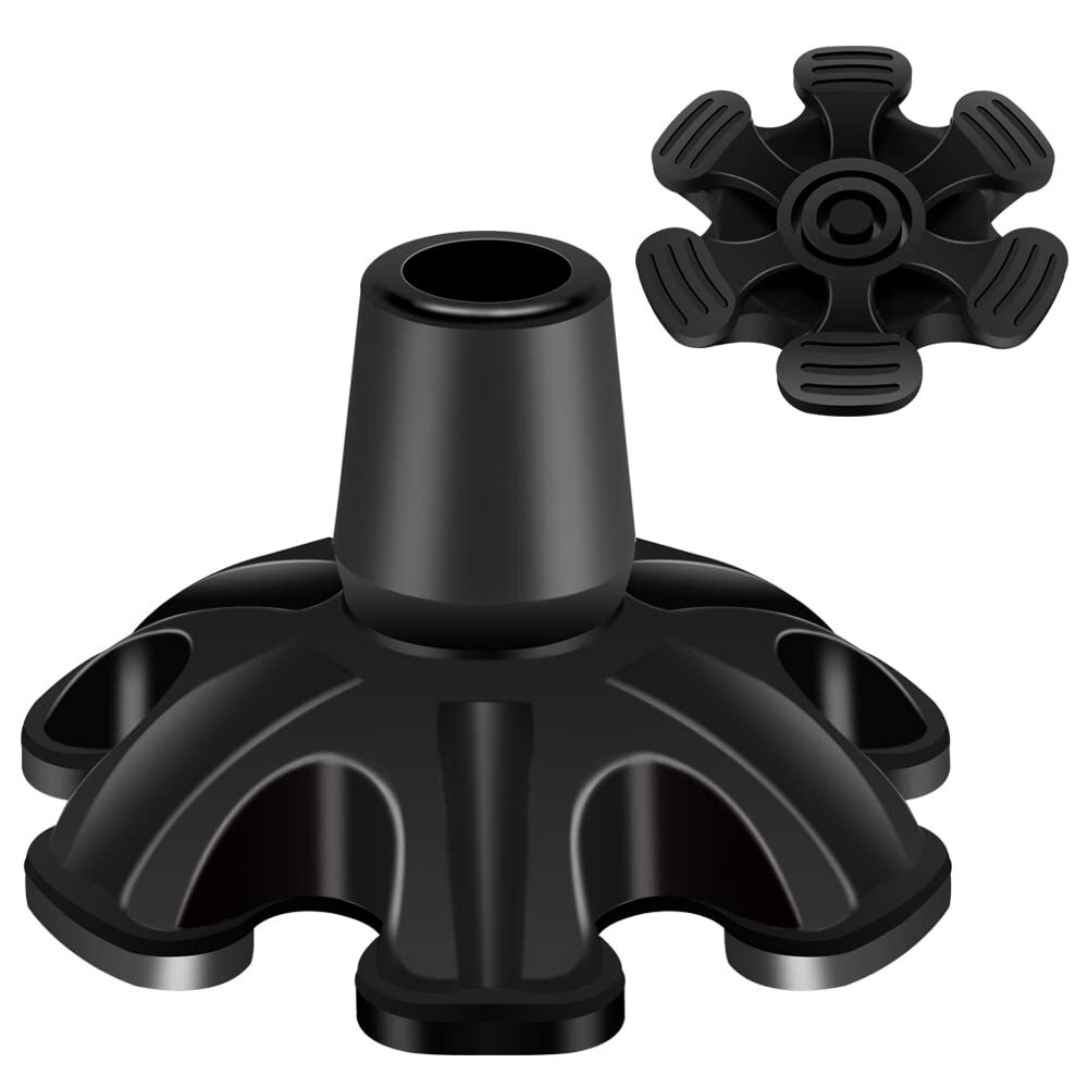 3/4 Inch 6 Support Self Standing Cane Tip Walking Canes Feet Base Replacement