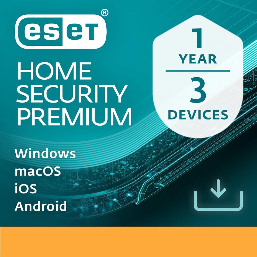 ESET HOME INTERNET SECURITY PREMIUM 2026 3 DEVICE 1 YEAR PC MAC ANDROID EMAIL