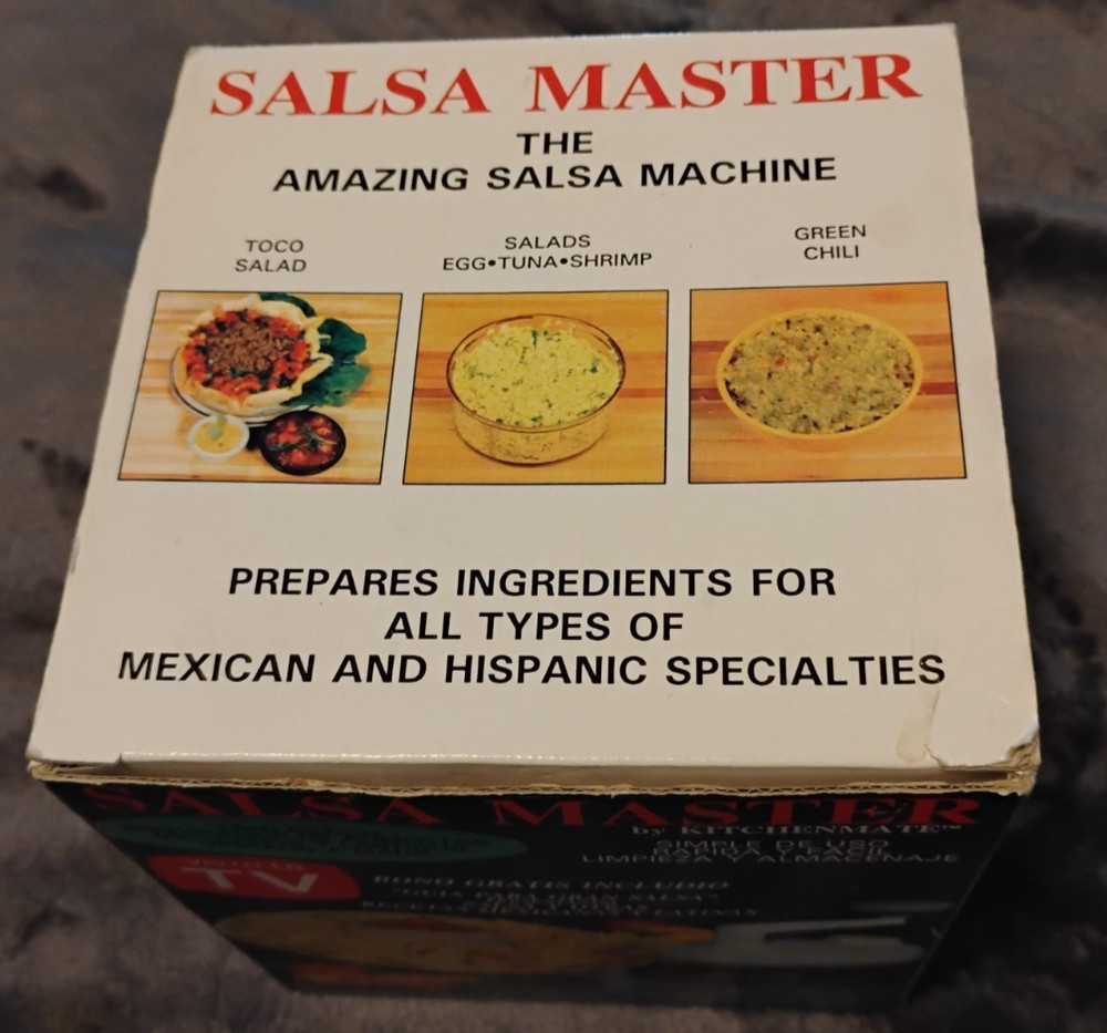 Salsa Master by Kitchenmate Complete in Box As Seen On TV Manual Food Processor