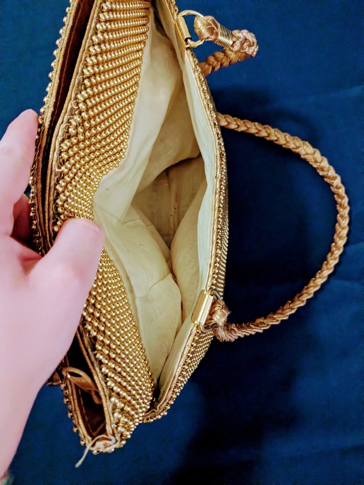 Vtg Emp Orr Gold Beaded Purse