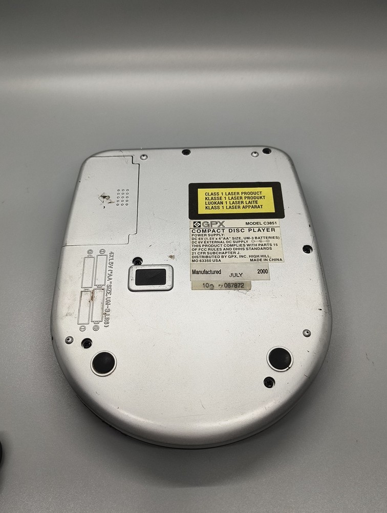 GPX Portable Compact Disc CD Player Discman C3851