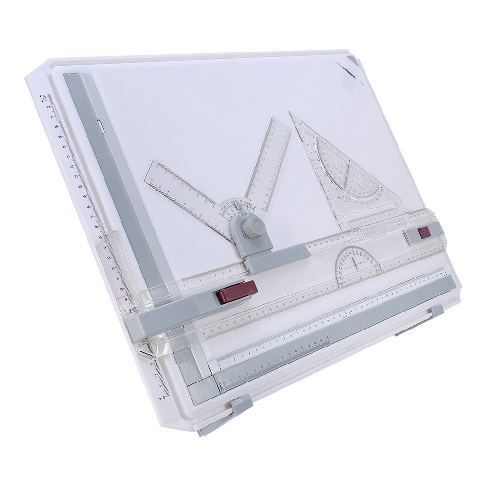 Multifunctional A3 Drawing Board Table With Adjustable Angle Rulers
