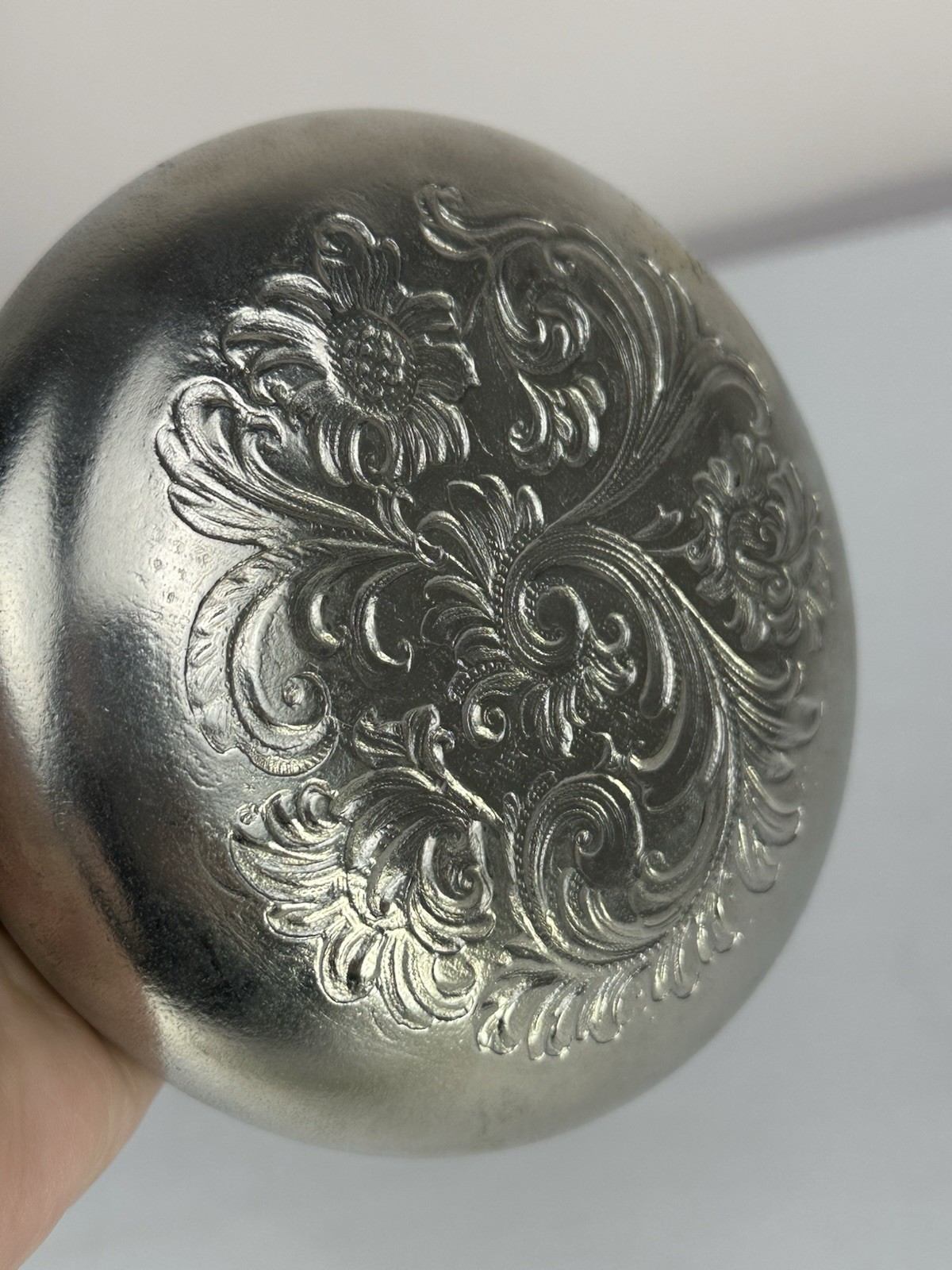 TK Norway Eik Silverplate Bowl Embossed Floral Nordic Design X10 Marked