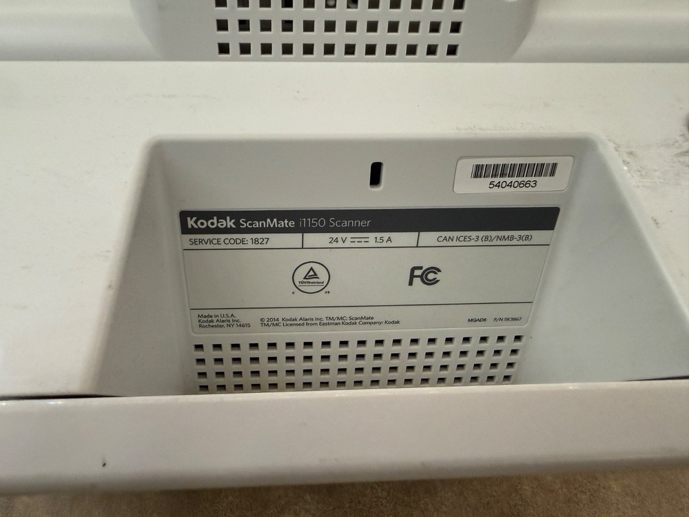 Kodak ScanMate i1150 High Speed Duplex Color Document Scanner