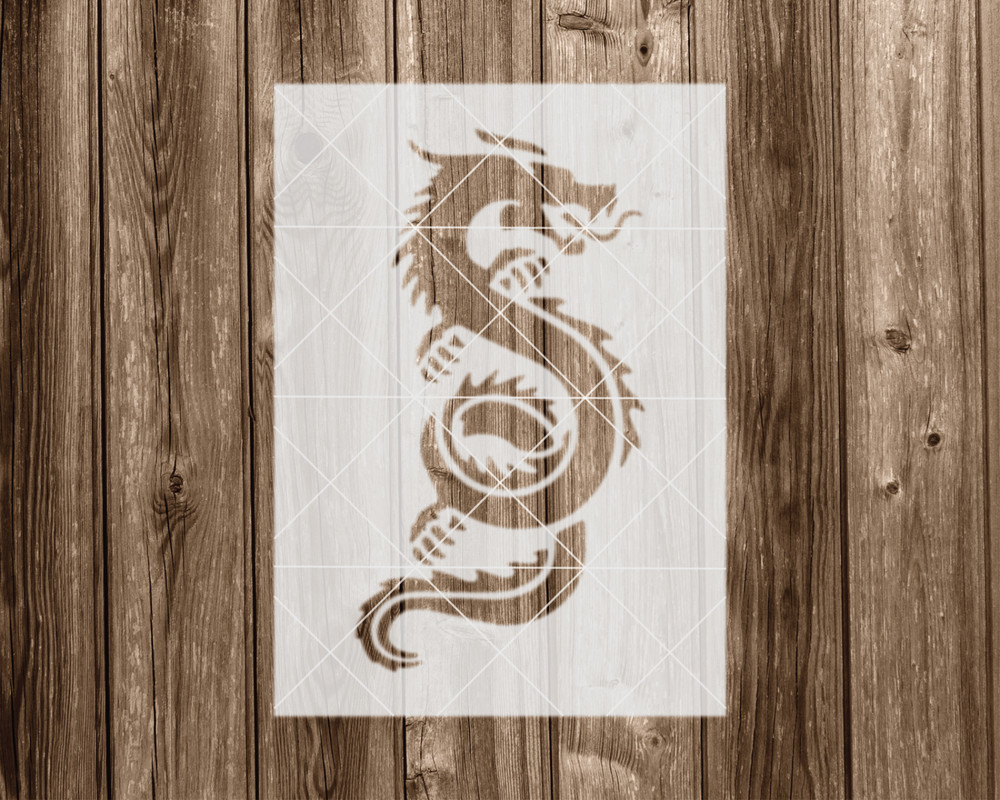 Dragon Stencil, Reusable Stencil For Painting, 579