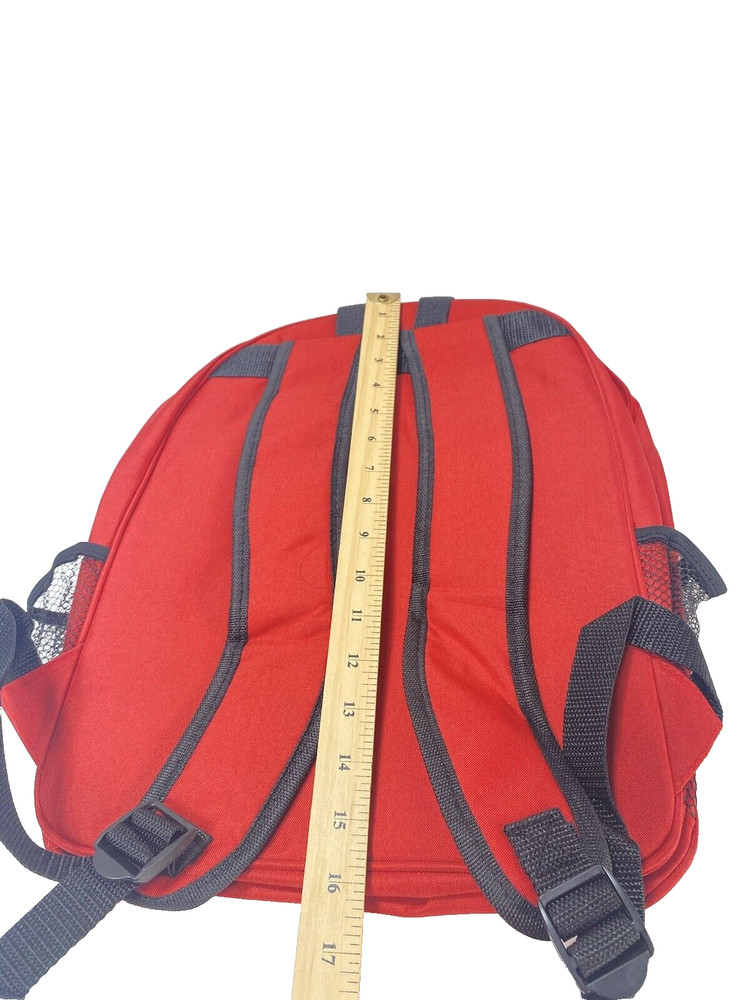 Medical First Responder Red First Aid Backpack, Emergency Prep, 2 Pockets