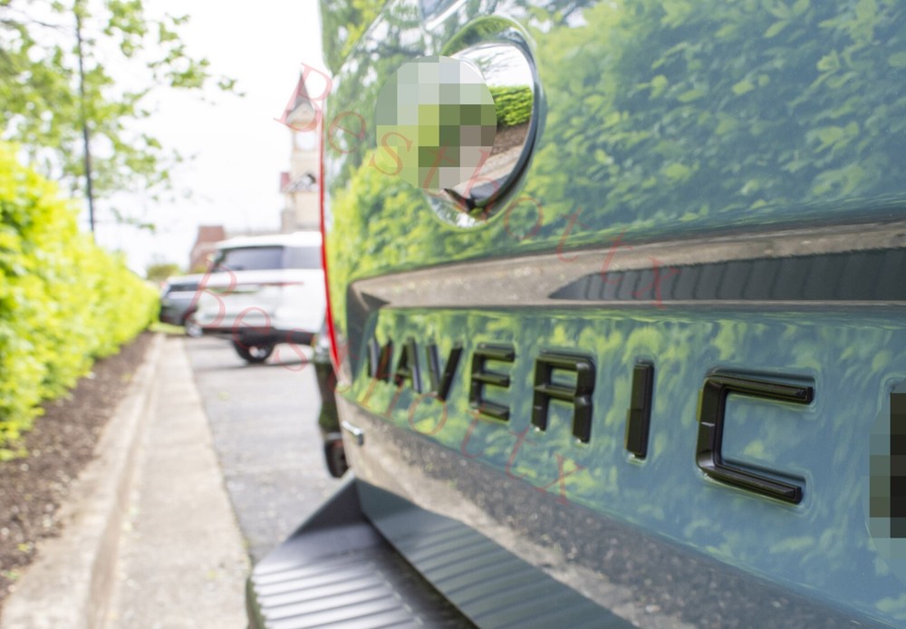 Matte Black 3D Plastic Tailgate Insert Letters for Ford Maverick 2022+ Tailgate 