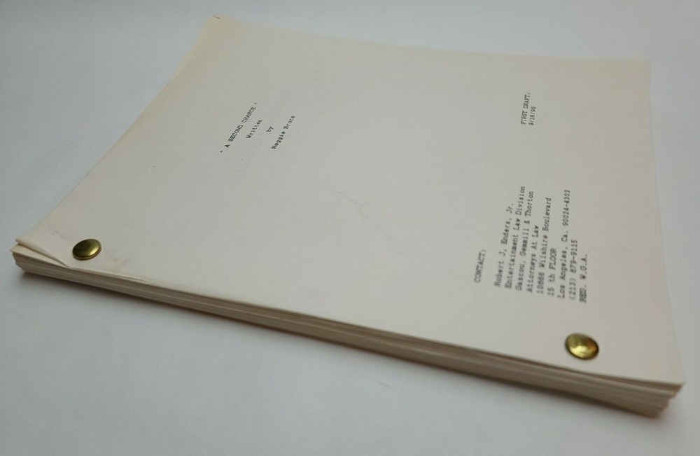 A SECOND CHANCE / Reggie Bruce 1990 Unproduced Movie Script Screenplay