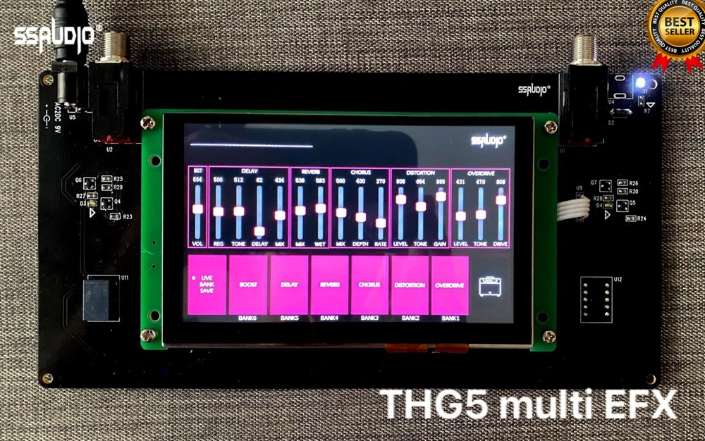 Guitar Multi Effect THG5 OD DS Chorus Reverb Delay Boost Touch Screen