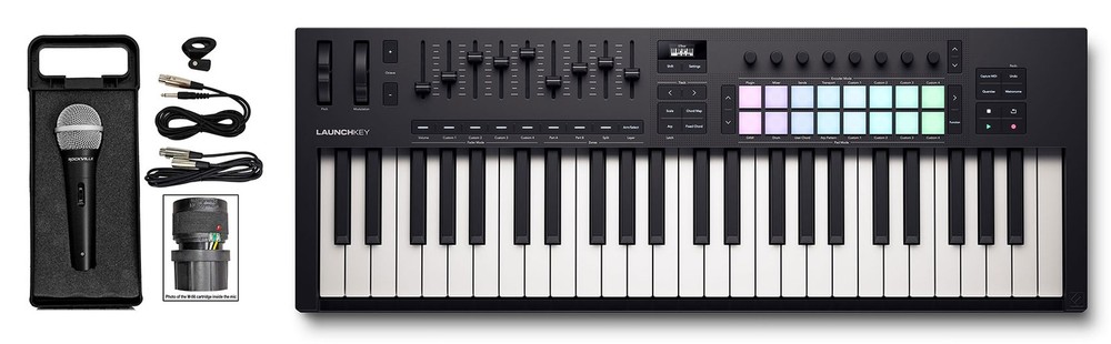 Novation LAUNCHKEY 49 MK4 49-Key USB MIDI Ableton Keyboard Controller+Microphone