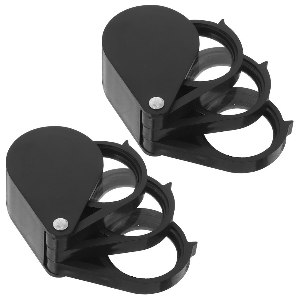 2 PCS Pocket Magnifying Glass Folding Acrylic Foldable Magnifier