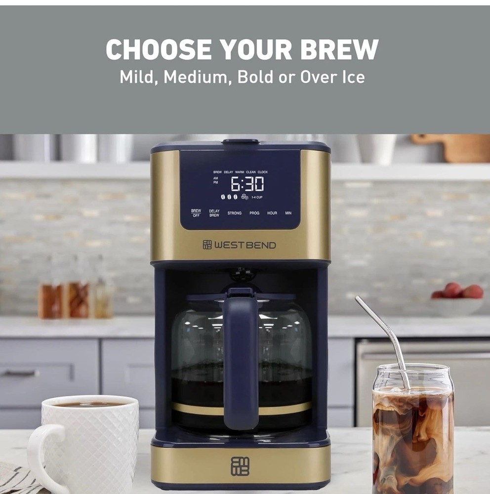 12-Cup Programmable Coffee Maker with Brew Strength Selector