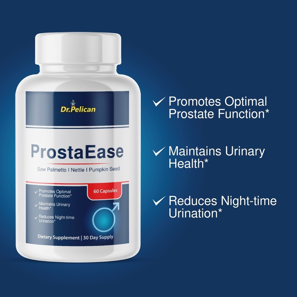 ProstaEase- Prostate Support- 3 Bottles- 180 Capsules
