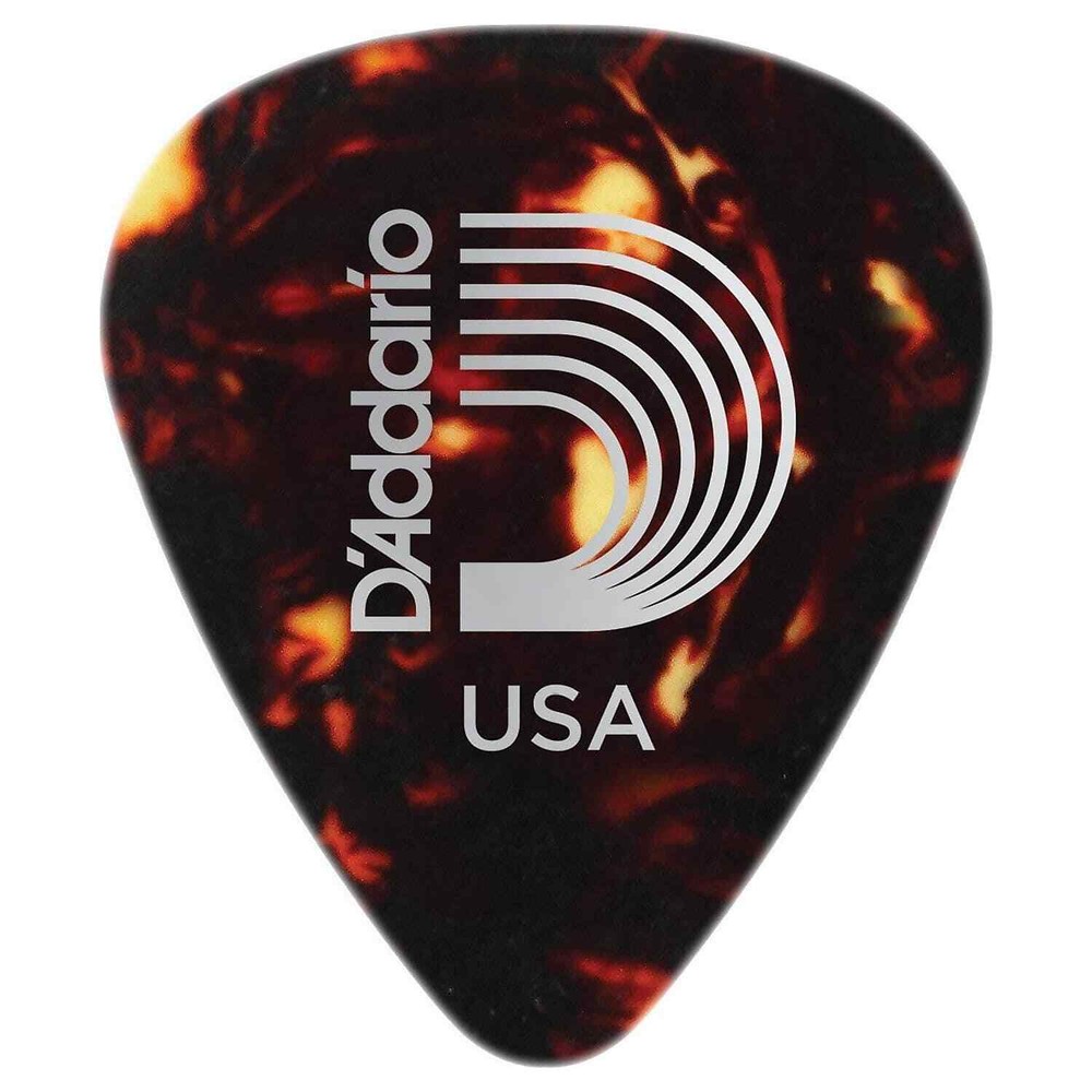 D'Addario Shell-Color Celluloid Guitar Picks, 25 pack, Light