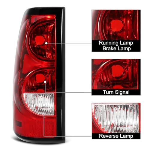 Left Tail Lights Rear Lamp Compatible With 2003 2004 2005 2006 Chevy Left Side