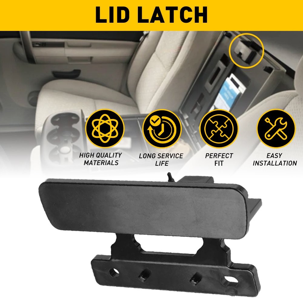 UNBREAKABLE CENTER CONSOLE STORAGE COMPARTMENT LATCH ARMREST LID LOCK CLIP