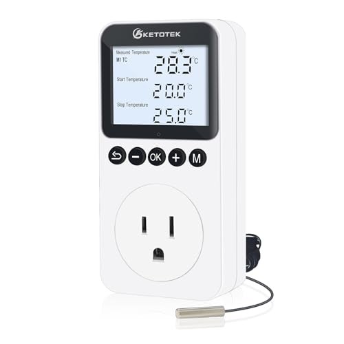 Plug in Thermostat Timer Temperature Controller KT3200proBL with Backlit