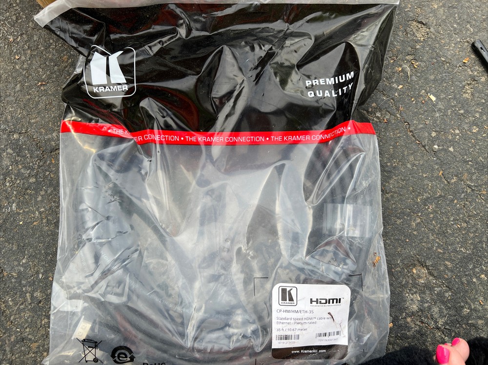 Kramer CP-HM/HM/ETH-35 Standard HDMI Plenum Cable with Ethernet (35')