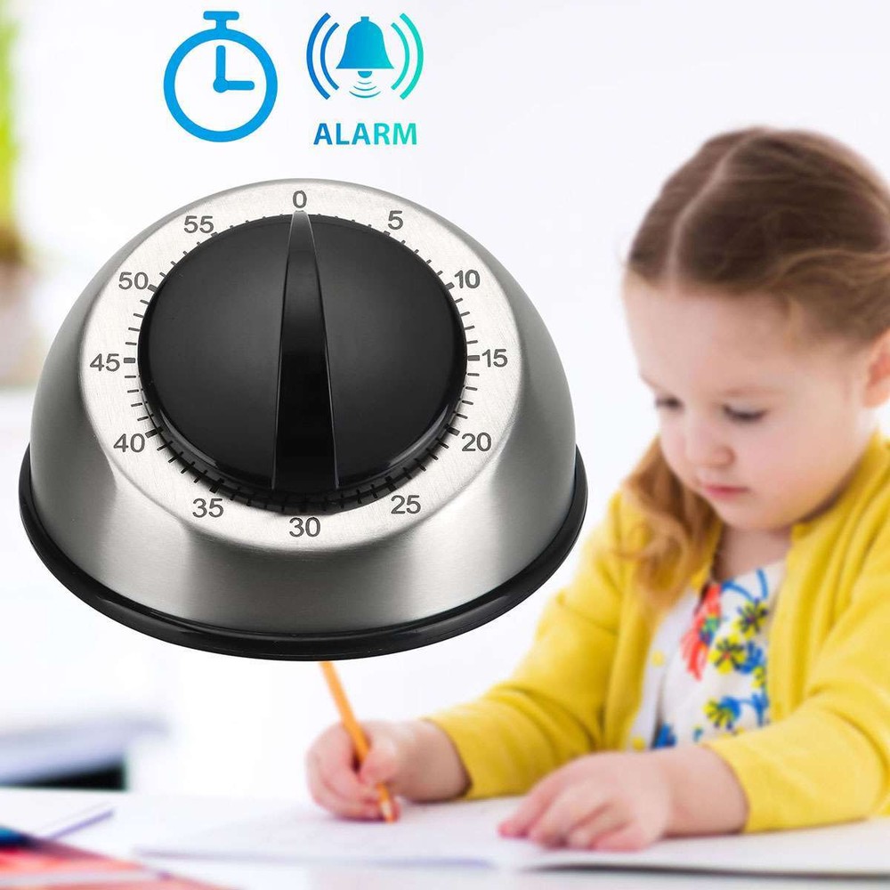 Long Ring Bell Alarm Loud 60-Minute Kitchen Cooking Wind Up Timer Mechanical NEW