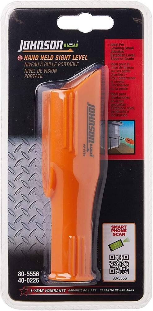 Johnson Level & Tool 80-5556 Hand Held Sight Level, Orange, 1 Level