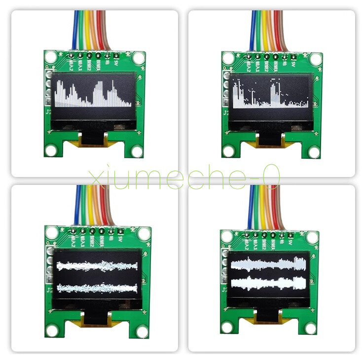 1PCS 0.96" OLED Music Spectrum Display Analyzer Audio Level Indicator VU Meter