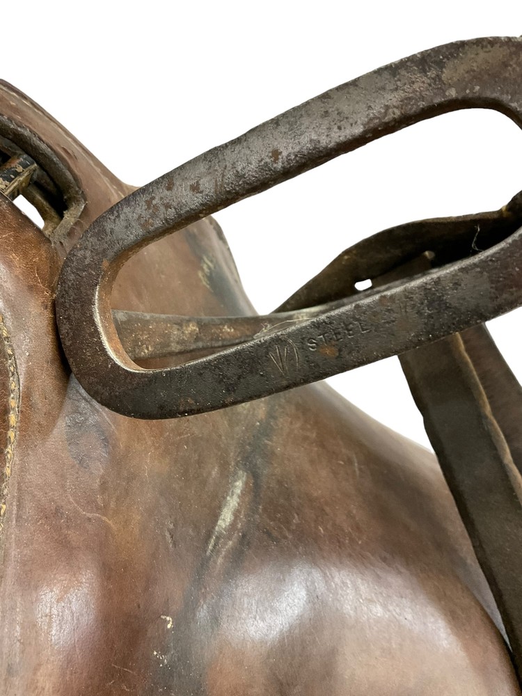 WW1 Canadian CEF Cavalry Saddle 1914 Dated C Broad Arrowed Complete