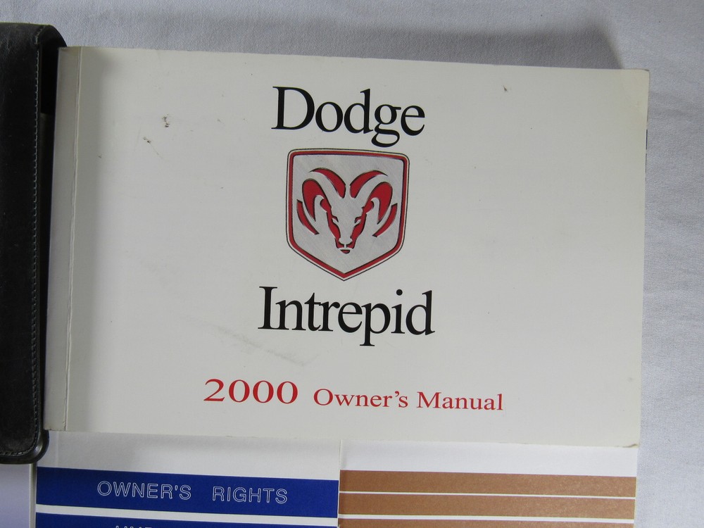 2000 Dodge Intrepid Owners Manual Book