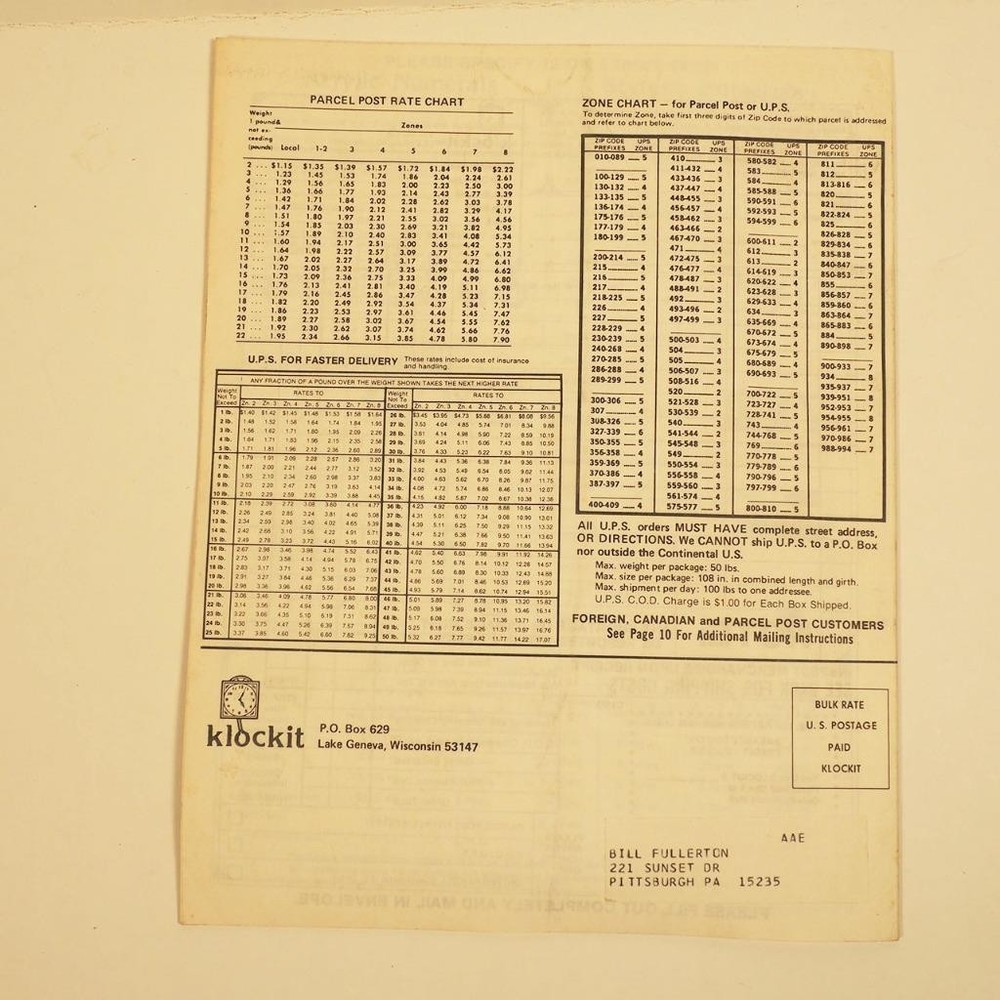 Klockit's Clock Movements & Accessories 1979-80 Clock Catalog