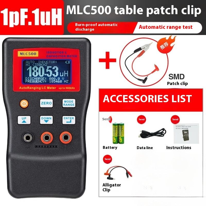 Capacitance Inductance Meter MLC500 Capacitance Meter Digital Display Tester