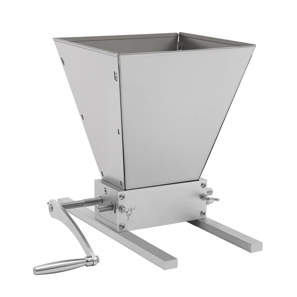Manual Grain Mill Wheat Grinder Oat Feed Grinding Machine w/ 2 Rollers Stainless