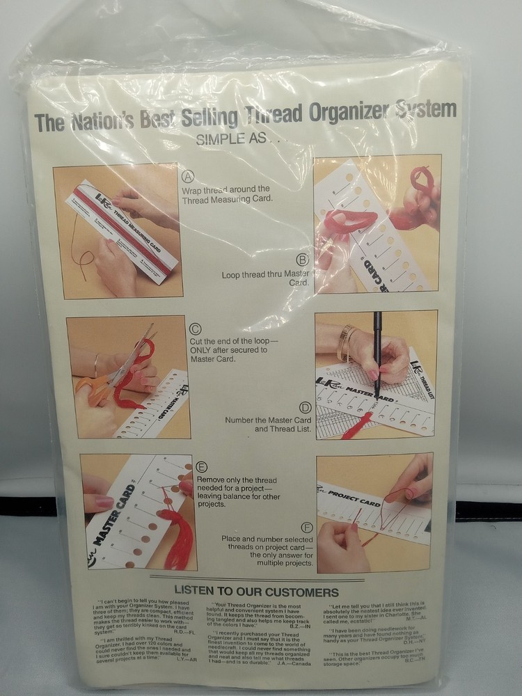 Lo Ran Thread Organizer System Vintage 1987 New In Package. Sealed