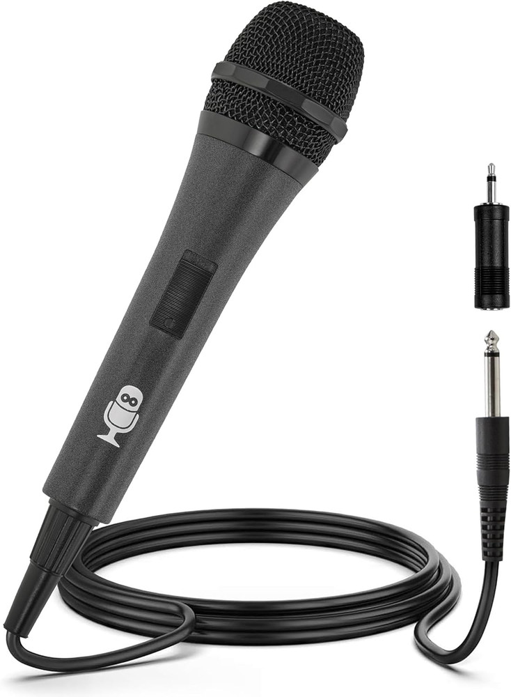 Wired Microphone for Karaoke, (Black) - Unidirectional Dynamic Vocal Microphone