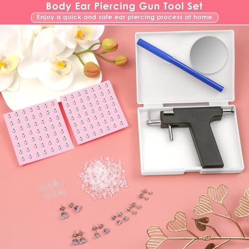 Reusable Ear Piercing Gun Kit with Stud Earrings