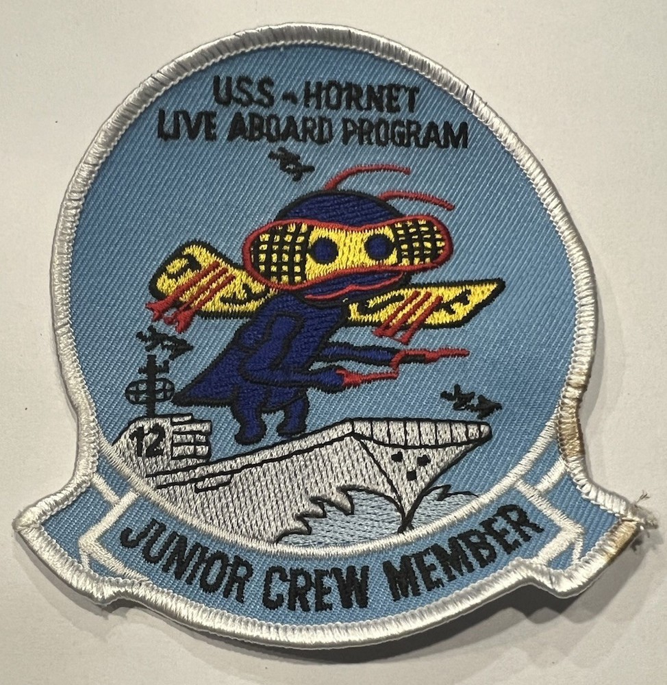 USS Hornet Junior Crew Member Live Aboard Program Patch Navy Aircraft Carrier