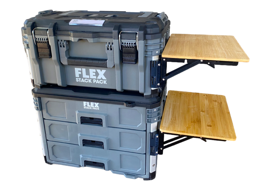 FLEX Stack Pack, Quick Detaching/Folding Bamboo Table
