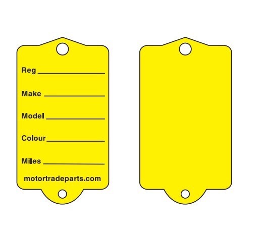 Car Van key Tags & Rings x 100 - Yellow