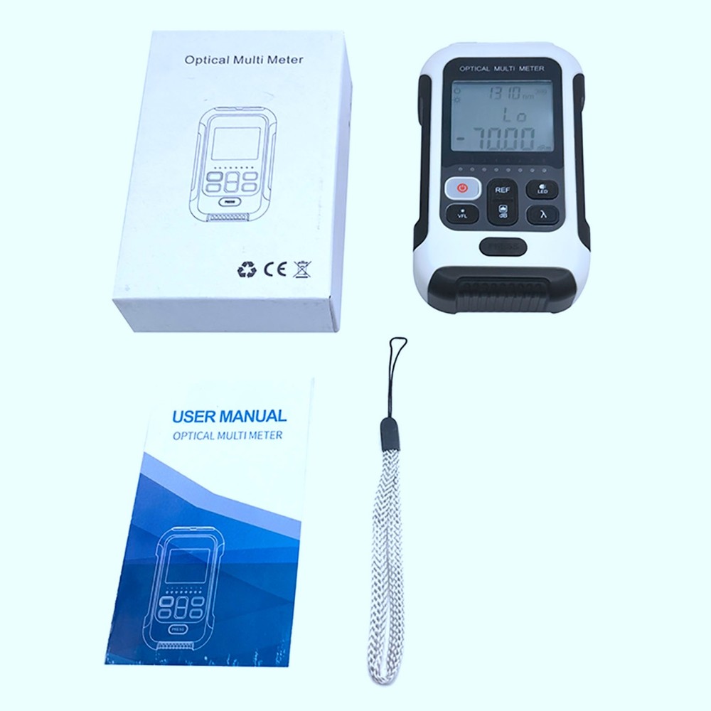Optical Fiber Power Meter White Fiber Optic Tester For Communication Engineering