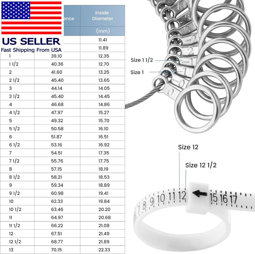Ring Sizer Measuring Tool Set, Ring Size Measurement Making Kit,Ring Sizer Guage